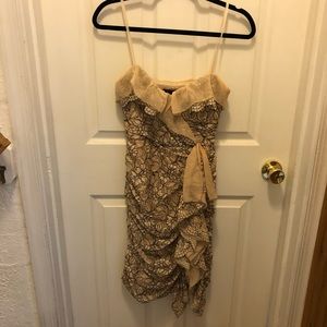BCBG Strapless Lace Dress